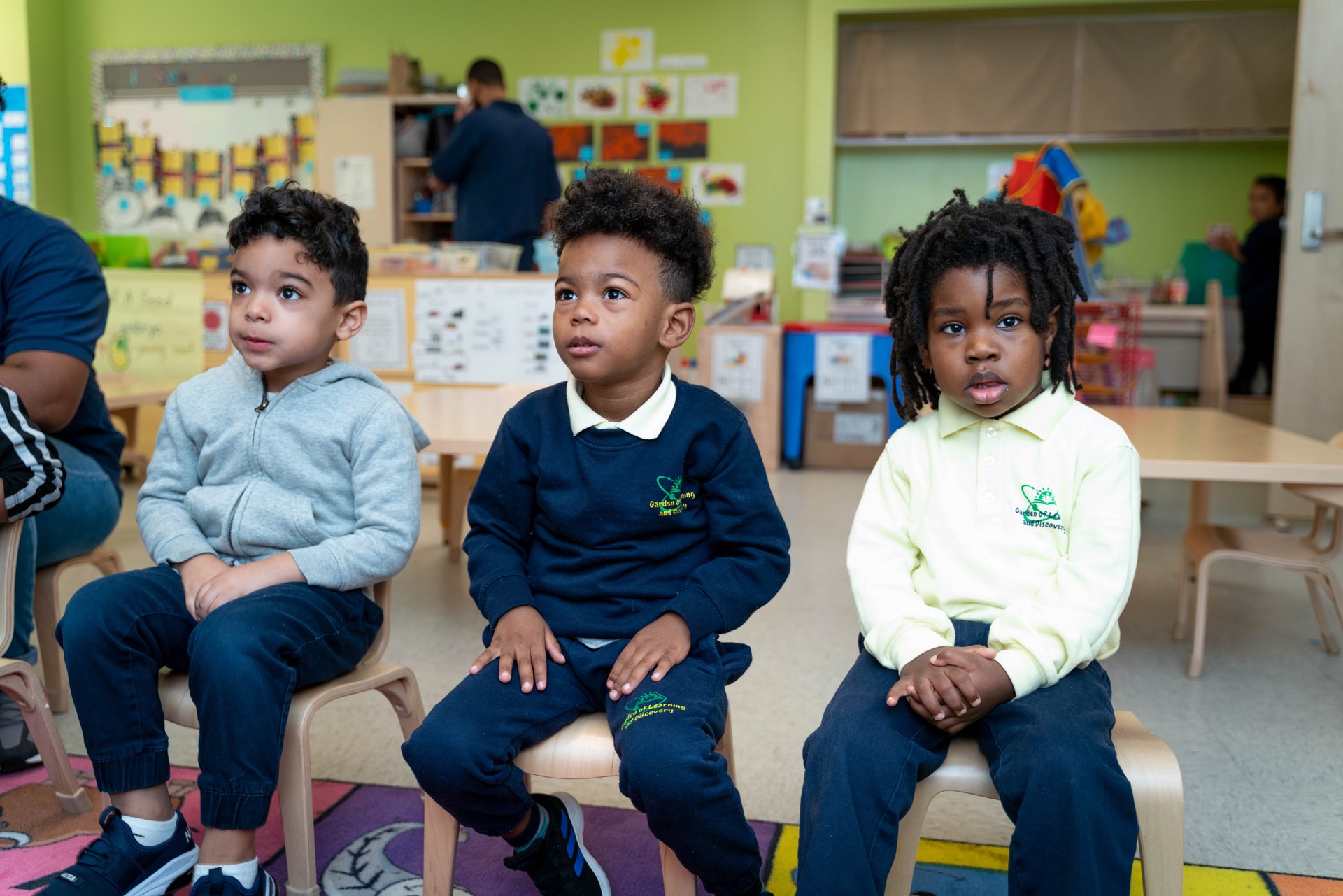 GoLD Pre-K parents and staff at a school community event
